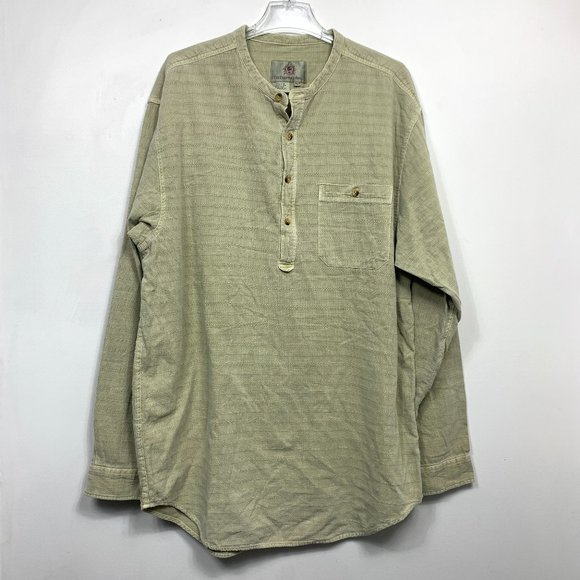 The Territory Ahead Other - The Territory Ahead Green 1/4 Button Up Shirt Long